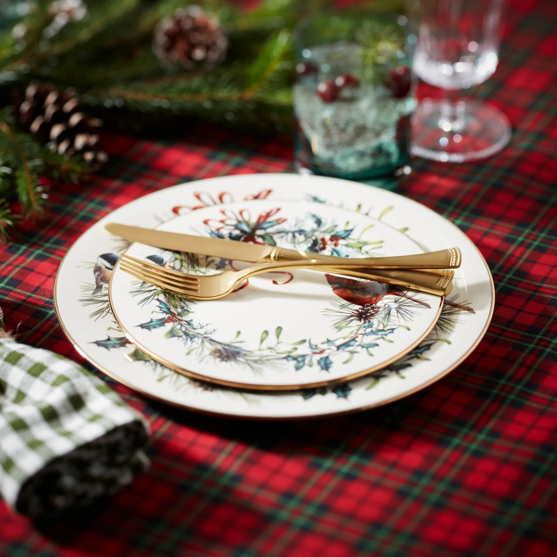 Winter Greetings Salad Plate