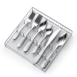 Yardena Sand 42-Piece Flatware Set with Storage Caddy